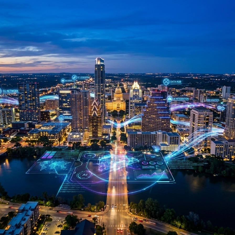 Abstract illustration representing website development services for Austin, Texas businesses.